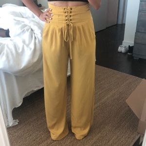 Nasty Gal High Waisted Corset Tie up pants